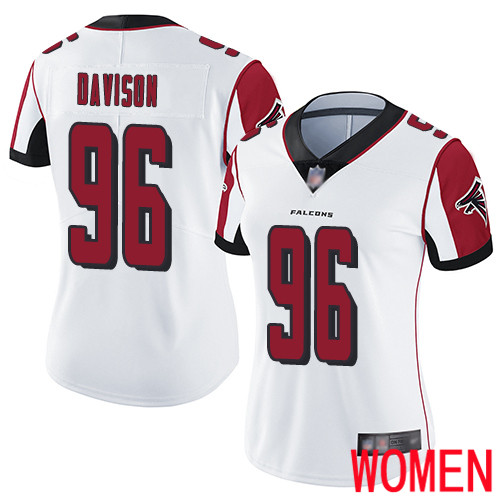 Atlanta Falcons Limited White Women Tyeler Davison Road Jersey NFL Football #96 Vapor Untouchable
